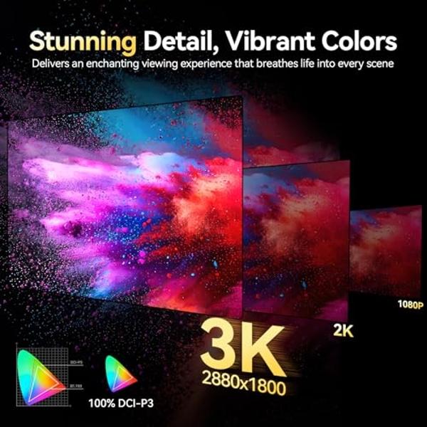 UPERFECT OLED Portable Monitor 16", 3K 2880x1800 | 120Hz | 0.1ms Portable Gaming Monitor, 500 Nits |100% DCI-P3 | 100000:1 Contrast | Ultra-Slim Design for Laptop Mini PC Phone Gam