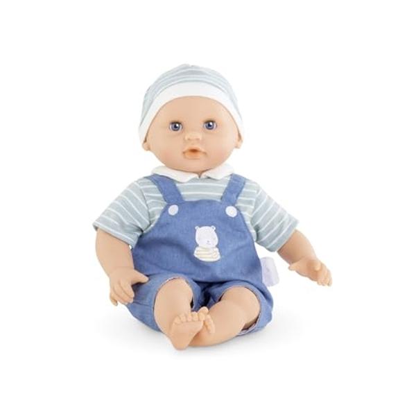 JC Toys Lil Cutesies 9" All Vinyl Baby Doll Feeding Time Gift Set| Posable and Washable | Removable Outfit | High Chair and Feeding Accessories Ages 2+