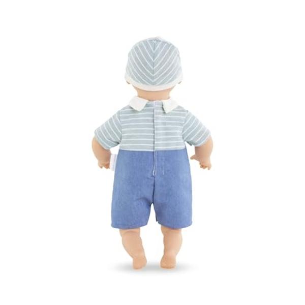 Corolle Bébé Calin Mael Boy Baby Doll - 12" Soft Body Doll with Blue Outfit, Sleeping Eyes That Open and Close, Vanilla Scented, Mon Premier Poupon Collection for Ages 18 Months an