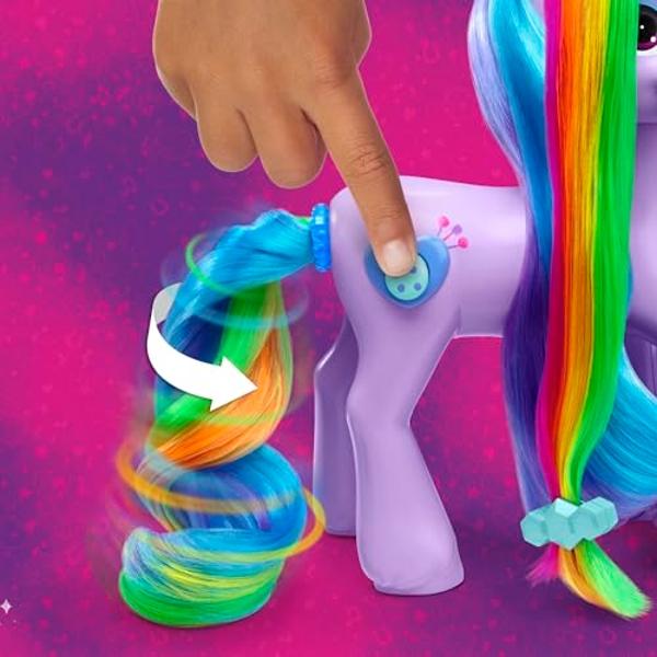 My Little Pony: Tell Your Tale Rainbow Styles Izzy Moonbow, Hair Styling Figure with Sounds, 9.5-inch Unicorn Toys for Girls and Boys Ages 4+