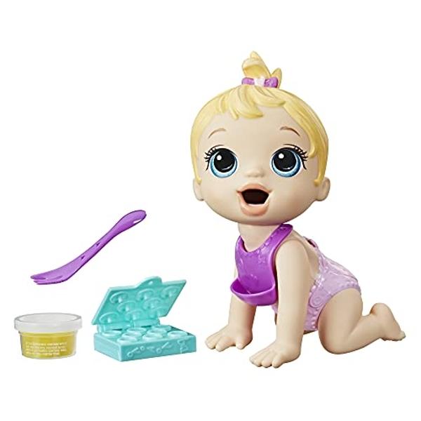 Baby Alive Lil Snacks Doll, Eats and Poops, 8-Inch Blonde-Haired Snack-Themed Doll for Kids 3 and Up
