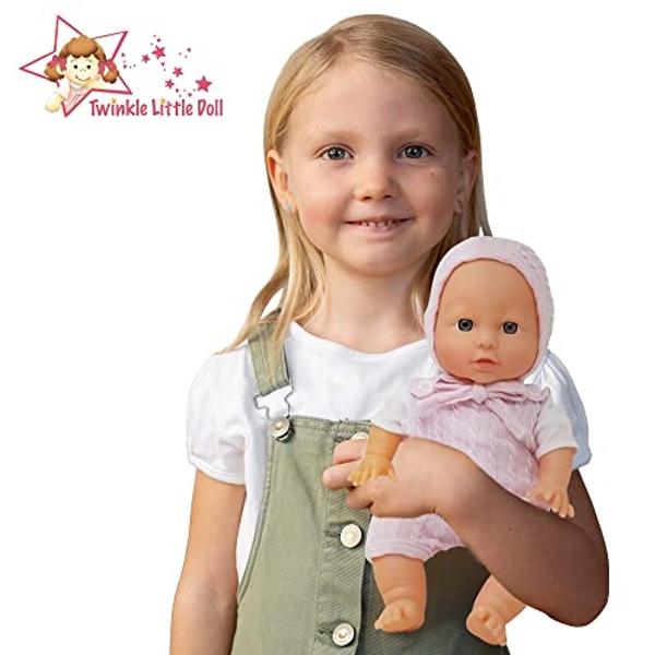 Baby Alive Super BFF Sophia Sparkle Brown Hair Dress Up Baby Doll Playset, 11 Inches, Toys for 3 Year Old Girls & Boys & Up (Amazon Exclusive)