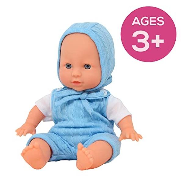 12 inch Realistic Baby Doll with Soft Body and Vinyl Head, Arms, and Legs, Beautiful Soft Baby Doll Dressed in a Matching Onesie and Hat – Packaged in a Gift Box– Ideal Size for To