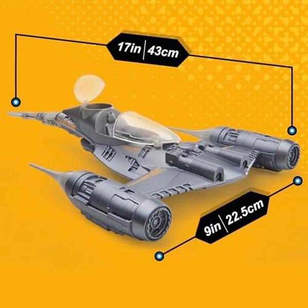 STAR WARS Epic Hero Series The Mandalorian's N-1 Starfighter Ship, 4-Inch Scale Grogu & Mandalorian Action Figures, Toys for Boys & Girls Ages 4+