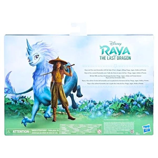 Disney Princess Raya and The Last Dragon Sisu Family Pack, Includes 5 Dragon Toys and Raya Doll, Toys for Kids 3 and Up