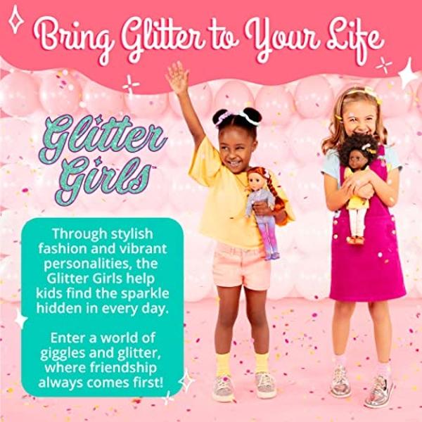 Glitter Girls – 14-Inch Doll Astrid – Poseable Arms & Legs – Light Red Hair & Hazel Eyes – Camping Outfit, Matching Cap, and Glitter Boots – 3 Years + – Astrid