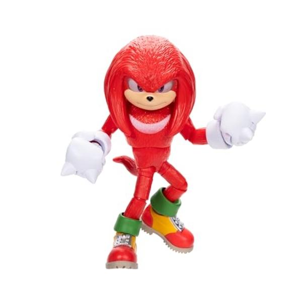 Sonic The Hedgehog Sonic 3 Movie Action Figures 5-Inch Knuckles Collector Toy Figure, Highly Articulated for Boys Girls - Officially Licensed 3 Movie Product