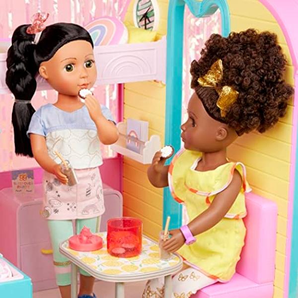 Barbie Pop Reveal Doll & Accessories, Rise & Surprise Fruit Series Gift Set with Scented Doll & Squishy Pet, Color Change, Moldable Sand & More, 15+ Surprises