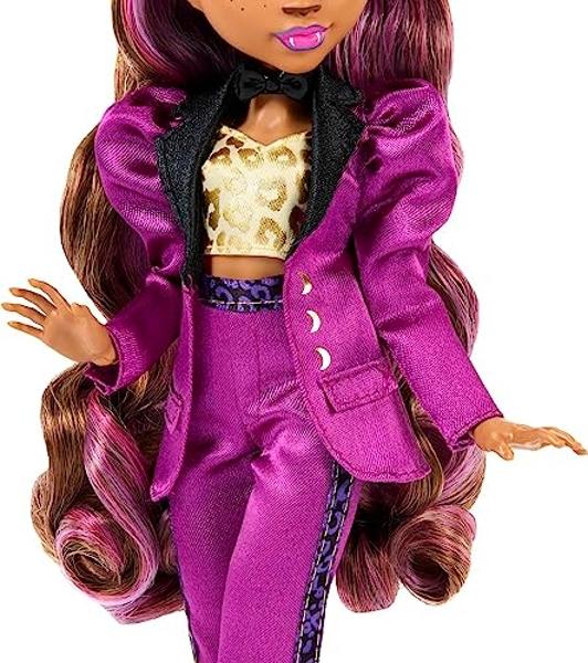 Monster High Doll, Clawdeen Wolf in Monster Ball Party Fashion with Themed Accessories Including Balloons