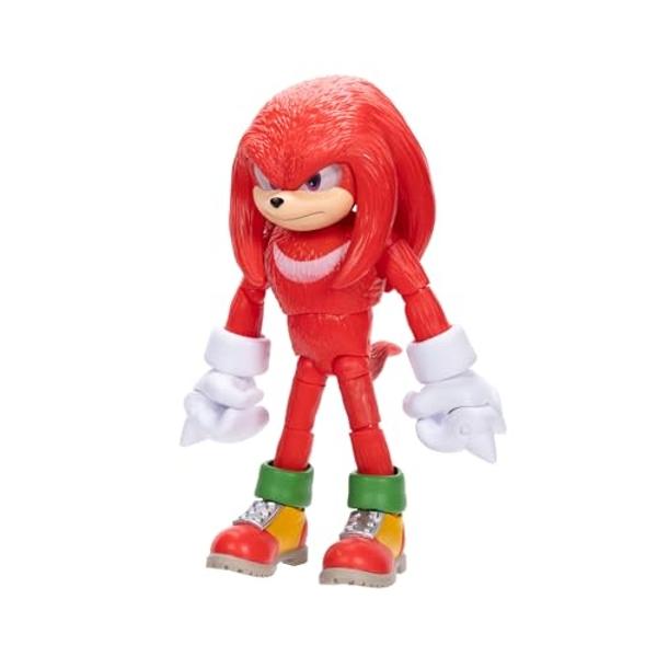 Sonic The Hedgehog Sonic 3 Movie Action Figures 5-Inch Knuckles Collector Toy Figure, Highly Articulated for Boys Girls - Officially Licensed 3 Movie Product