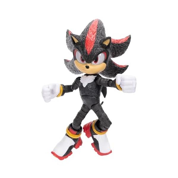 Sonic The Hedgehog Sonic 3 Movie Action Figures 5-Inch Shadow Collector Toy Figure, Highly Articulated for Boys Girls - Officially Licensed 3 Movie Product