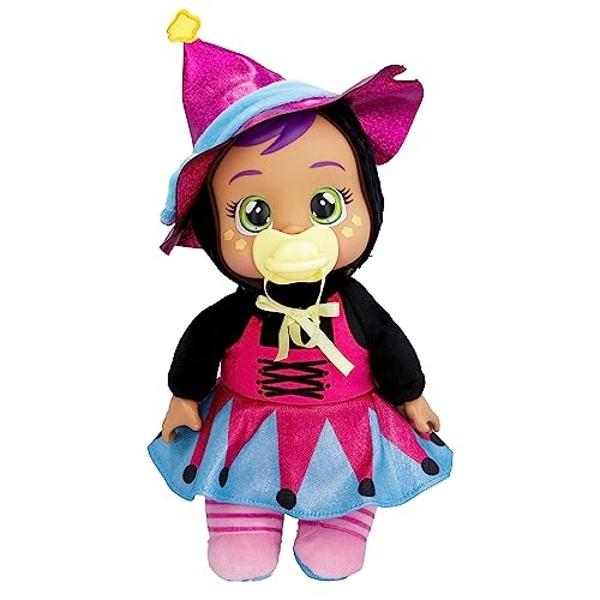 Cry Babies Tiny Cuddles Halloween Blair - 9" Baby Dolls, Cries Real Tears, Purple and Blue Witch Themed Pajamas