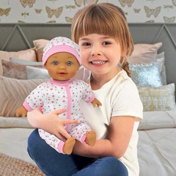 12 Inch Talking Baby Dolls for 3 Year Old Girls - Soft Body Interactive Baby Doll for Kids That Can Talk, Cry, Sing and Laugh - Makes 24 Cute Sounds