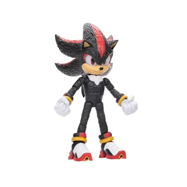 Sonic The Hedgehog Sonic 3 Movie Action Figures 5-Inch Shadow Collector Toy Figure, Highly Articulated for Boys Girls - Officially Licensed 3 Movie Product