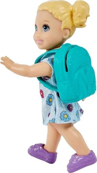 Barbie Careers Playset, Teacher Set with Blonde Fashion Doll, 1 Brunette Toddler Small Doll, Furniture & Accessories