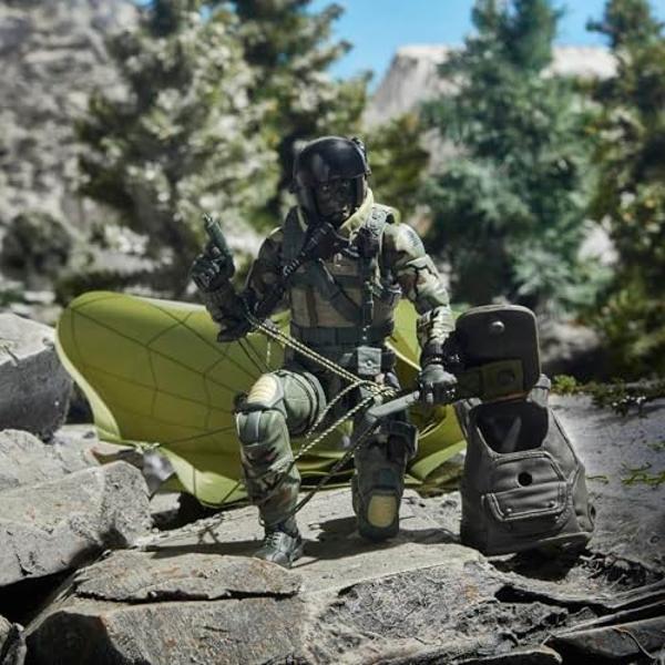 G.I. Joe Classified Series 60th Anniversary Action Pilot - Halo (High Altitude Low Opening) Jumper, 6 Inch Action Figure with Parachute & 18 Accessories