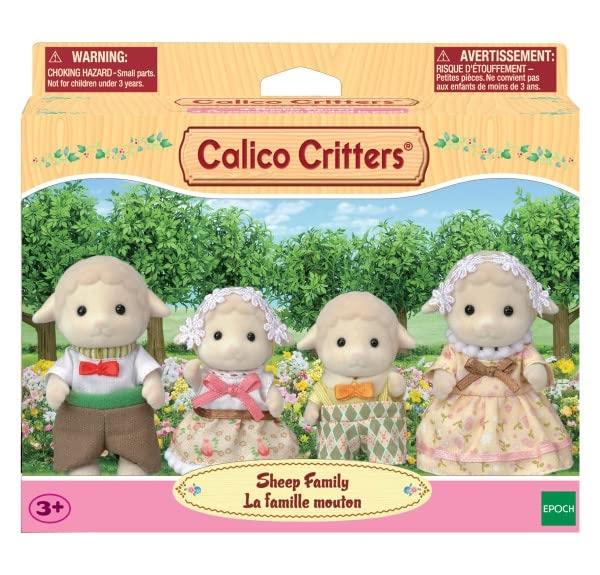Calico Critters Sheep Family, Set of 4 Collectible Doll Figures