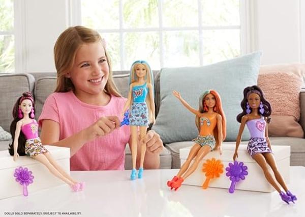 Barbie Color Reveal Doll & Accessories with 6 Unboxing Surprises, Mermaid Series with Color-Change Bodice