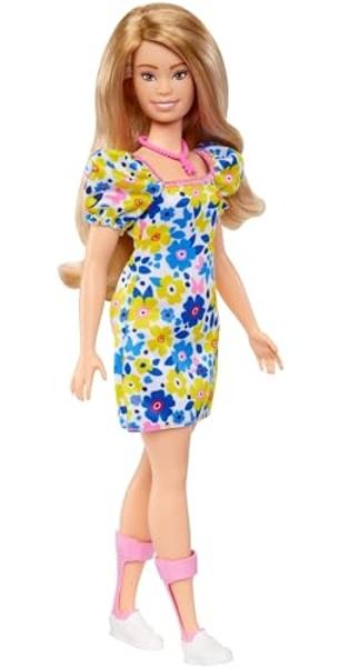 Barbie Fashionistas Doll #208 with Down Syndrome Wearing Floral Dress, Created in Partnership with The National Down Syndrome Society