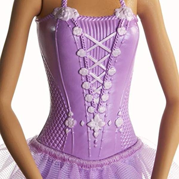 Barbie Ballerina Doll with Tutu and Sculpted Toe Shoes, Brunette