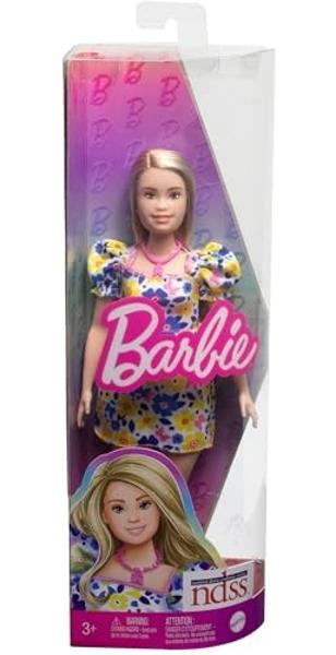 Barbie Fashionistas Doll #208 with Down Syndrome Wearing Floral Dress, Created in Partnership with The National Down Syndrome Society
