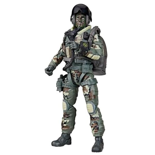 G.I. Joe Classified Series 60th Anniversary Action Pilot - Halo (High Altitude Low Opening) Jumper, 6 Inch Action Figure with Parachute & 18 Accessories
