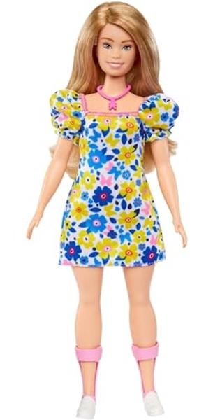 Barbie Fashionistas Doll #208 with Down Syndrome Wearing Floral Dress, Created in Partnership with The National Down Syndrome Society