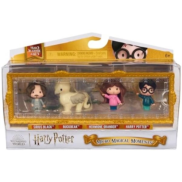 Wizarding World Harry Potter, Micro Magical Moments Prisoner of Azkaban Rescue Set with 4 Mini Figures & Display Case, Kids Toys for Ages 6 and up