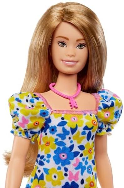 Barbie Fashionistas Doll #208 with Down Syndrome Wearing Floral Dress, Created in Partnership with The National Down Syndrome Society