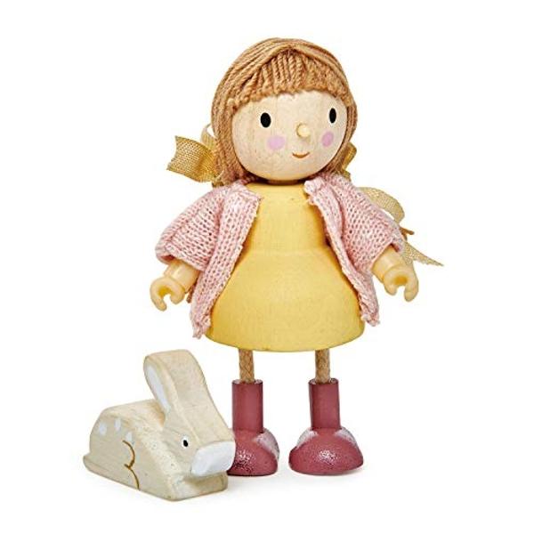 Tender Leaf Toys - The Goodwood Family - Wooden Miniatures Flexible Doll, Multicultural Action Figure for Dollhouse - Encourage Creative and Imaginative Fun Play for Children - Age