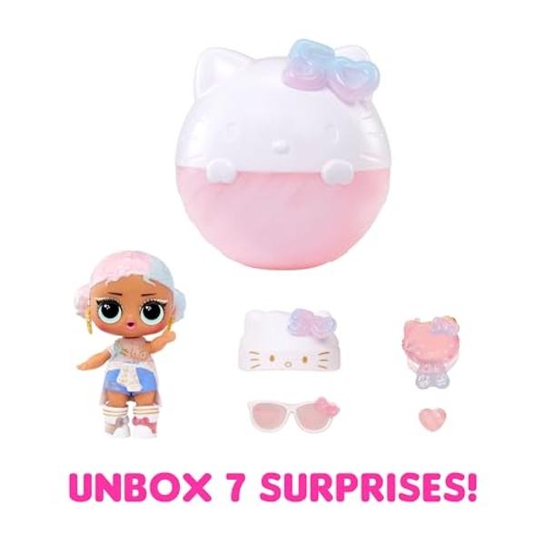 LOL Surprise Hello Kitty Crystal Cutie Doll with 7 Surprises - 50th Anniversary Limited Edition Gift for Girls 3+