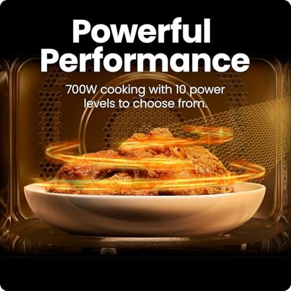 Chefman Countertop Microwave Oven 0.7 Cu. Ft. Digital Stainless Steel Microwave 700 Watts with 6 Auto Menus, 10 Power Levels, Eco Mode, Memory, Mute Function, Child Safety Lock, Ea