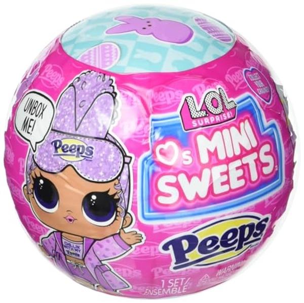 LOL Surprise Loves Mini Sweets - Peeps Cozy Bunny with Collectible Doll, 7 Surprises, Spring Easter Theme, Peeps Limited Edition Small Doll - Great Toy Gift for Girls Age 4+