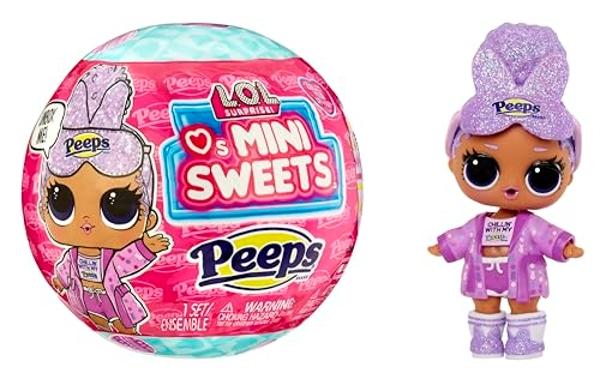LOL Surprise Loves Mini Sweets - Peeps Cozy Bunny with Collectible Doll, 7 Surprises, Spring Easter Theme, Peeps Limited Edition Small Doll - Great Toy Gift for Girls Age 4+