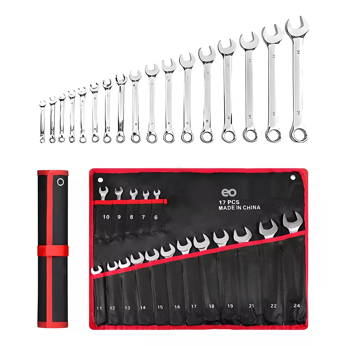 Kit De Llaves Combinadas 18pcs 6-24mm 