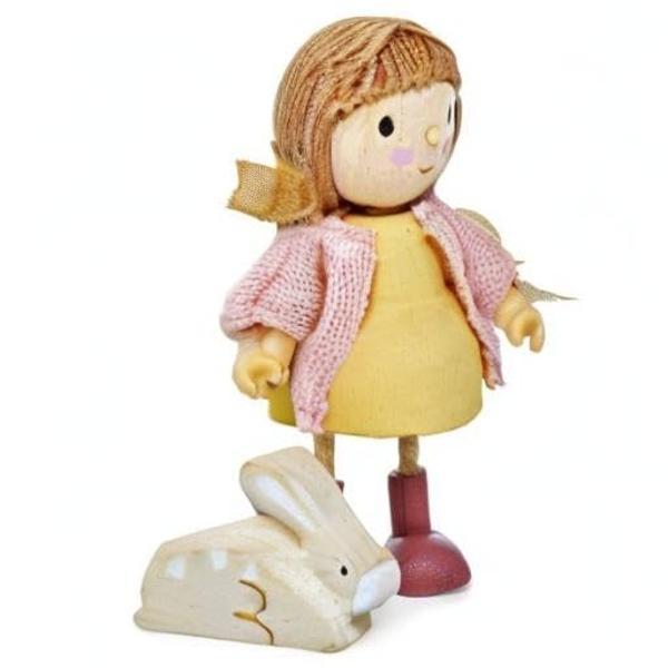 Tender Leaf Toys - The Goodwood Family - Wooden Miniatures Flexible Doll, Multicultural Action Figure for Dollhouse - Encourage Creative and Imaginative Fun Play for Children - Age