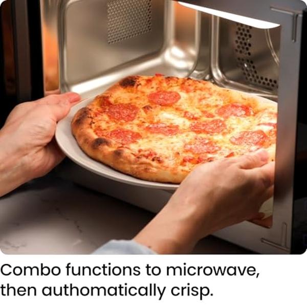 Chefman Countertop Microwave Oven 0.7 Cu. Ft. Digital Stainless Steel Microwave 700 Watts with 6 Auto Menus, 10 Power Levels, Eco Mode, Memory, Mute Function, Child Safety Lock, Ea