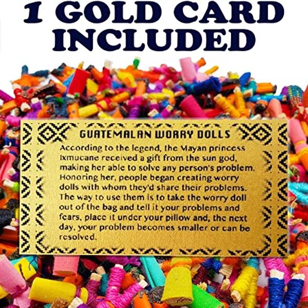 5ô2 50 Worry Dolls in Bulk from Guatemala - Guatemalan Dolls - Mayan - Trouble - Anxiety - People - Mexican - (1 in) (50 Pack)