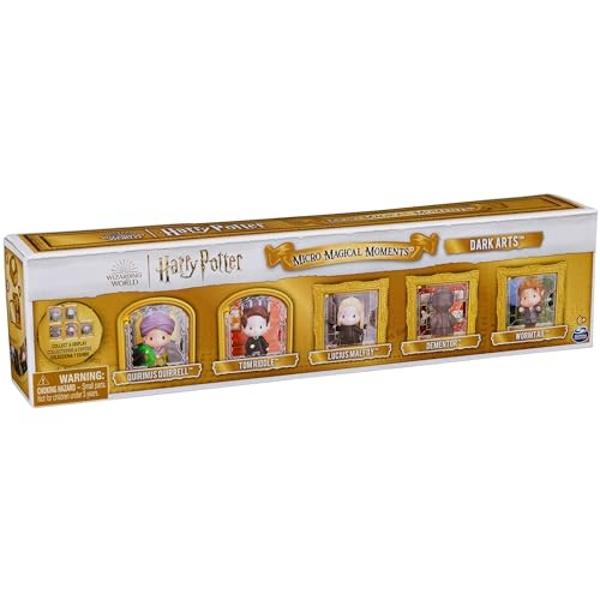 Wizarding World Harry Potter, Micro Magical Moments Dark Arts 5-Pack Figures Set & Display Cases (Amazon Exclusive), Kids Toys for Ages 6 and up
