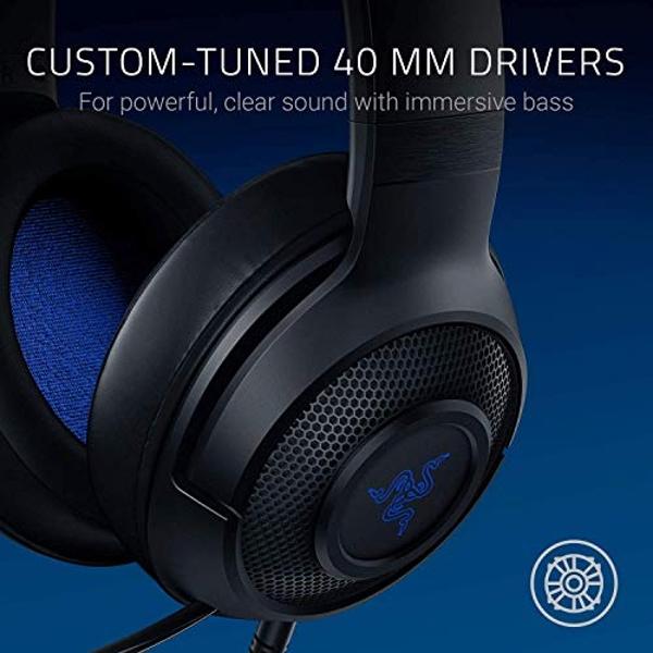 Razer Kraken X Ultralight Gaming Headset: 7.1 Surround Sound - Lightweight Aluminum Frame - Bendable Cardioid Microphone - for PC, PS4, PS5, Switch, Xbox One, Xbox Series X|S, Mobi