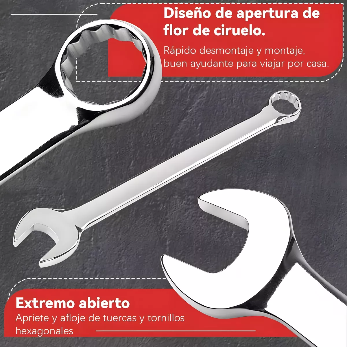 Kit De Llaves Combinadas 18pcs 6-24mm 