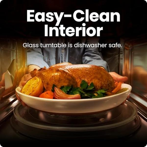 Chefman Countertop Microwave Oven 0.7 Cu. Ft. Digital Stainless Steel Microwave 700 Watts with 6 Auto Menus, 10 Power Levels, Eco Mode, Memory, Mute Function, Child Safety Lock, Ea