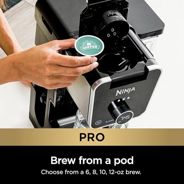 Ninja Drip Coffee Maker With K Cup Combo, DualBrew Pro Specialty Coffee System, Coffee Machine Compatible with K-Cup Pods, 12 Cup Single Serve Coffee Makers with Paper Filter, CFP3