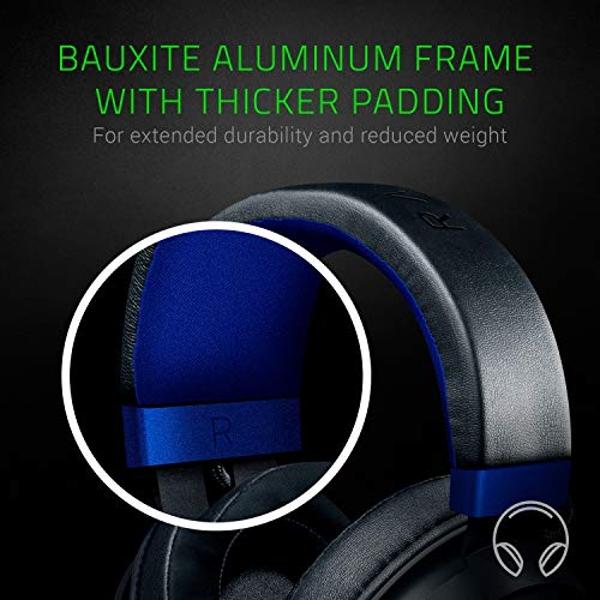 Razer Kraken Gaming Headset: Lightweight Aluminum Frame - Retractable Noise Isolating Microphone - for PC, PS4, PS5, Switch, Xbox One, Xbox Series X & S, Mobile - 3.5 mm Headphone 
