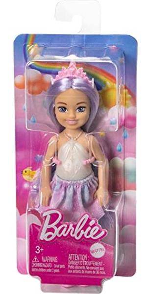 Barbie Dreamtopia Chelsea Unicorn Small Doll with Detachable Tail, Horn Headband Accessory & Lavender Hair, Bends at Waist