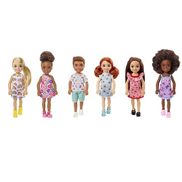 Barbie Chelsea Doll, Small Boy Doll with Brown Hair & Blue Eyes Wearing Gummy Bear T-shirt, Shorts & Shoes