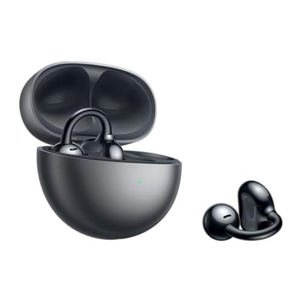 HUAWEI FreeClip Black Wireless Earbuds - Open Ear Bluetooth Earphones with Long Lasting Battery & AI Crystal Clear Sound - Lightweight in-Ear Headphones with IP54 Resistance to Dus