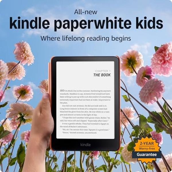 All-new Amazon Kindle Paperwhite Kids (16 GB) – larger 7" glare-free display – Kids read an average of 1+ hour per day with Kindle – Starfish