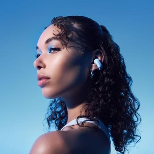 Bose Ultra Open Bluetooth Earbuds, True Wireless Earbuds with OpenAudio for Awareness, Clip On Design for Comfort, Immersive Audio, Up to 48 Hrs of Playtime, Moonstone Blue - Limit