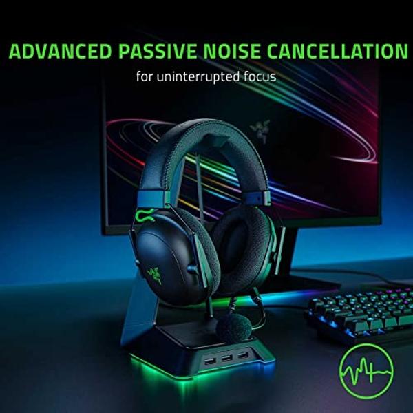 Razer BlackShark V2 Gaming Headset: THX 7.1 Spatial Surround Sound - 50mm Drivers - Detachable Mic - for PC, PS4, PS5, Switch, Xbox One, Xbox Series X|S - 3.5mm Audio Jack & USB DA